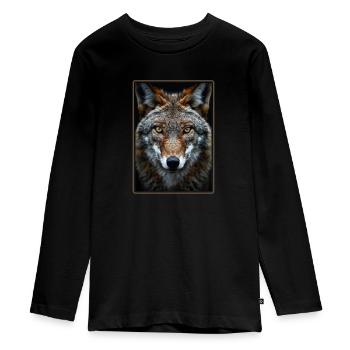 Coyotes Coyote - T-shirt manches longues Premium Ado - noir - Devant - AI Model Kid Female (0cm)