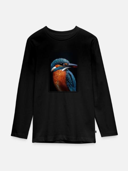 Eisvögel Eisvogel - Teenager Premium Bio Langarmshirt - Schwarz