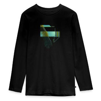 Paradis Soleil Sérénité Palmier - T-shirt manches longues Premium Ado - noir - Devant - AI Model Kid Female (0cm)