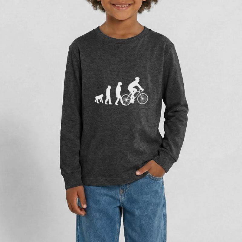 Fahrrad Biker Evolution Geschenkidee Teenager Premium Bio Langarmshirt
