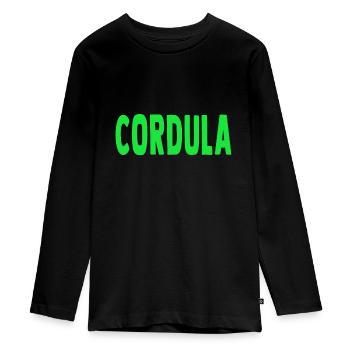 Cordula - I saw her dancing - Eberhard - Teenager Premium Organic Long Sleeve Shirt - black - Front - AI Model Kid Female (0cm)