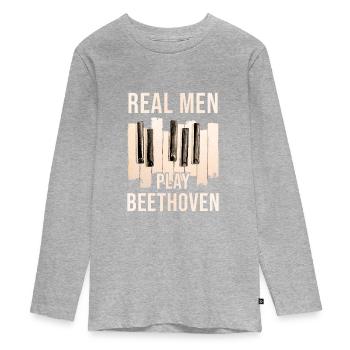 Beethoven - T-shirt manches longues Premium Ado - gris chiné - Devant