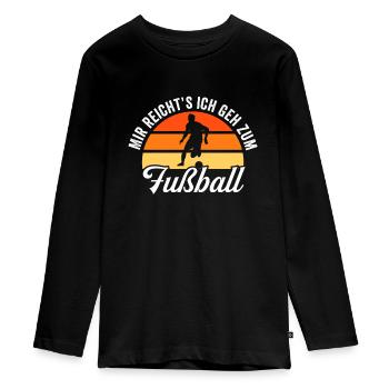 Fußball Fußballer - Teenager Premium Bio Langarmshirt - Schwarz - Vorne - AI Model Kid Female (0cm)