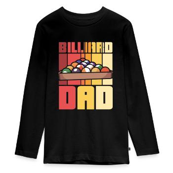 Papa de billard - T-shirt manches longues Premium Ado - noir - Devant - AI Model Kid Female (0cm)