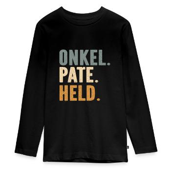 Oncle parrain du héros - T-shirt manches longues Premium Ado - noir - Devant - AI Model Kid Female (0cm)