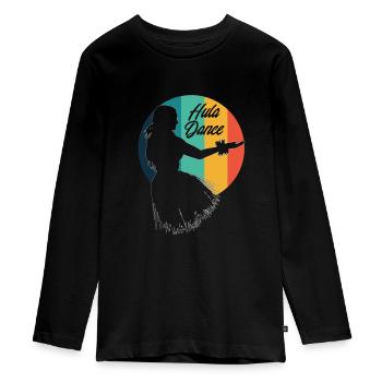 Hawaii Hula Dance Aloha Tanz - Teenager Premium Bio Langarmshirt - Schwarz - Vorne - AI Model Kid Female (0cm)