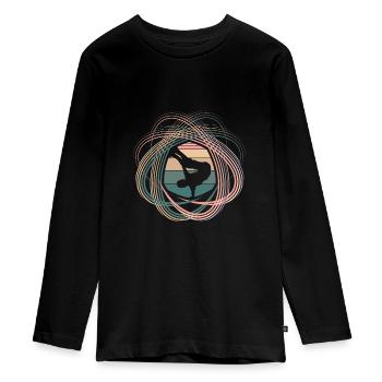Breakdance - T-shirt manches longues Premium Ado - noir - Devant - AI Model Kid Female (0cm)