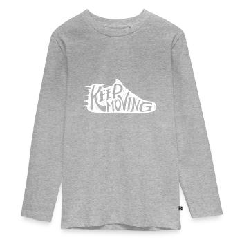 Sport Coureurs de course - T-shirt manches longues Premium Ado - gris chiné - Devant