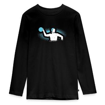Water polo - T-shirt manches longues Premium Ado - noir - Devant - AI Model Kid Female (0cm)