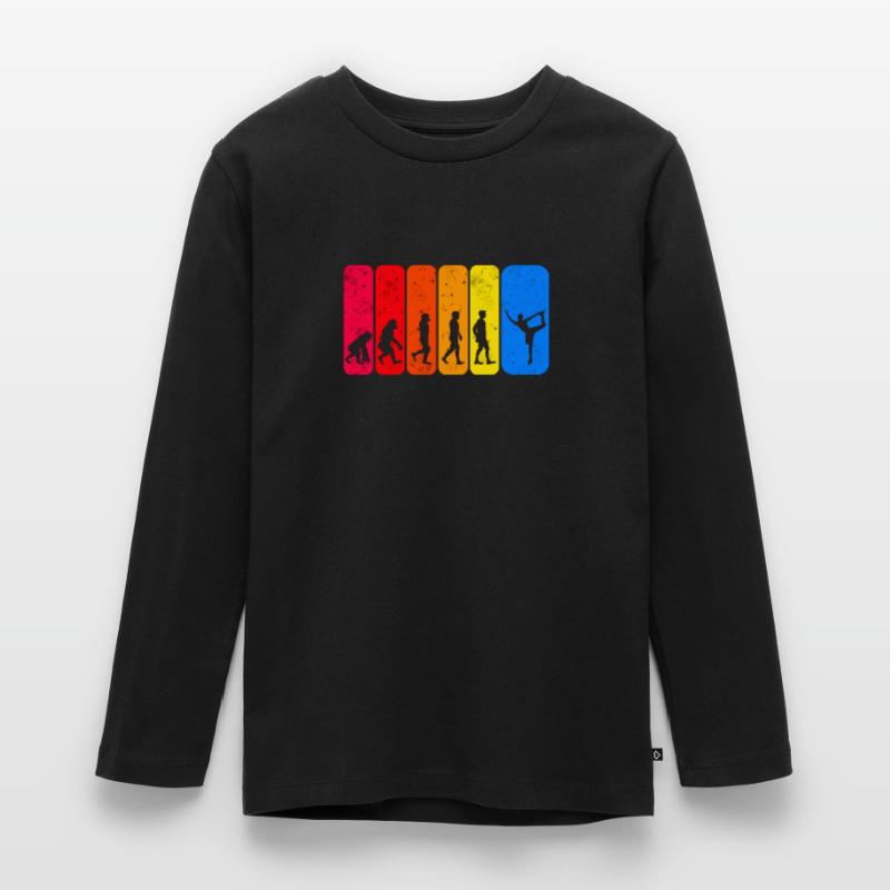 Eiskunstlauf Evolution Eiskunstläufer Geschenkidee Teenager Premium Bio Langarmshirt