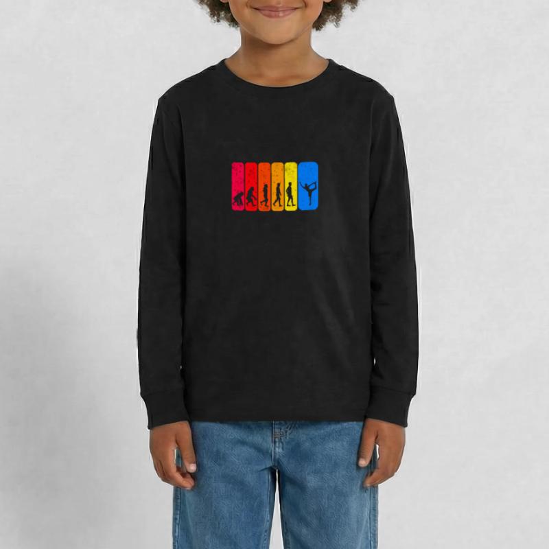 Eiskunstlauf Evolution Eiskunstläufer Geschenkidee Teenager Premium Bio Langarmshirt