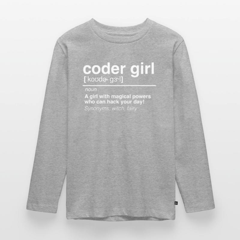 Coder Girl Software Developer Engineer Gift T-shirt manches longues Premium Ado