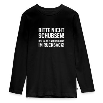 Lustig - Teenager Premium Bio Langarmshirt - Schwarz - Vorne - AI Model Kid Female (0cm)