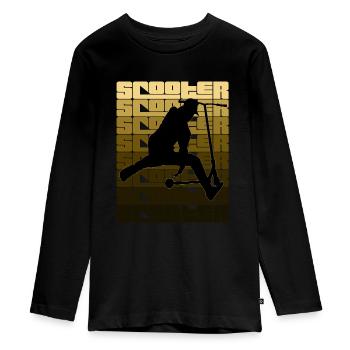 Scooter - Teenager Premium Organic Long Sleeve Shirt - black - Front - AI Model Kid Female (0cm)