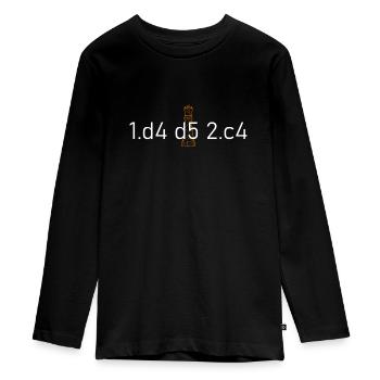 Queens Gambit - T-shirt manches longues Premium Ado - noir - Devant - AI Model Kid Female (0cm)