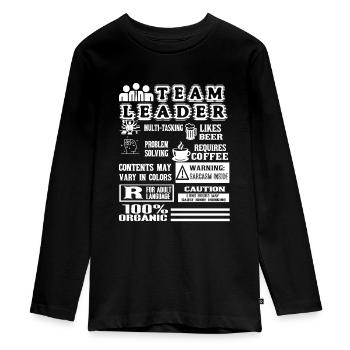 Teamleiter Multitasking Job - Teenager Premium Bio Langarmshirt - Schwarz - Vorne - AI Model Kid Female (0cm)