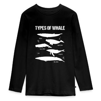 Wal - Teenager Premium Bio Langarmshirt - Schwarz - Vorne - AI Model Kid Female (0cm)