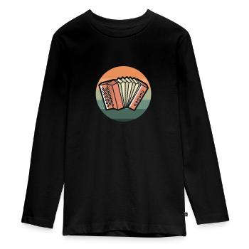 Akkordeon - Teenager Premium Bio Langarmshirt - Schwarz - Vorne - AI Model Kid Female (0cm)