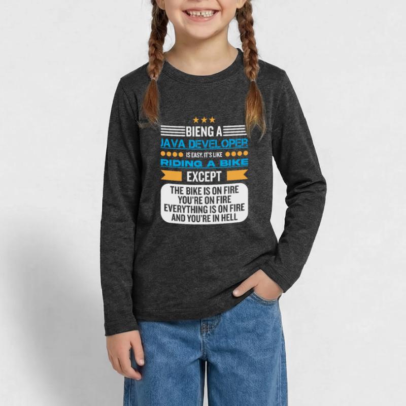 Java Developer T-shirt manches longues Premium Ado