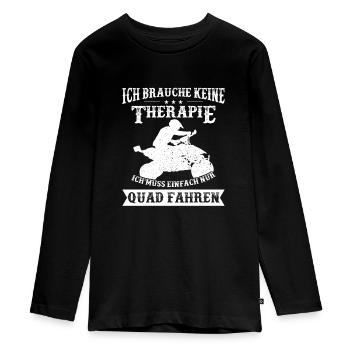 ATV Quad Geländewagen UTV Quad Bike - Teenager Premium Bio Langarmshirt - Schwarz - Vorne - AI Model Kid Female (0cm)