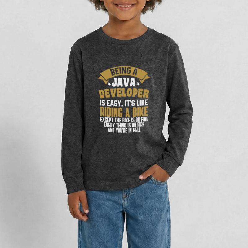 Java Developer Teenager Premium Organic Long Sleeve Shirt