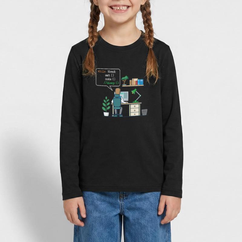 Eat Code Sleep | Funny Coder Programmer Teenager Premium Organic Long Sleeve Shirt