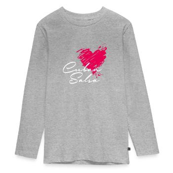 Cuban salsa Salsa Dance - Teenager Premium Organic Long Sleeve Shirt - heather grey - Front