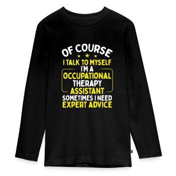 Occupational Therapy Occupational Therapist - Teenager Premium Organic Long Sleeve Shirt - black - Front - AI Model Kid Female (0cm)