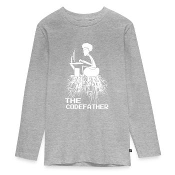 Codefather Informatiker - Programmeur informatique - T-shirt manches longues Premium Ado - gris chiné - Devant