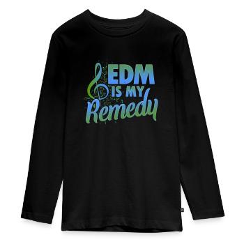 EMD est mon remède - T-shirt manches longues Premium Ado - noir - Devant - AI Model Kid Female (0cm)