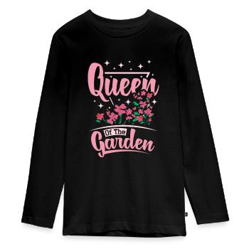 Reine du jardin - T-shirt manches longues Premium Ado - noir - Devant - AI Model Kid Female (0cm)