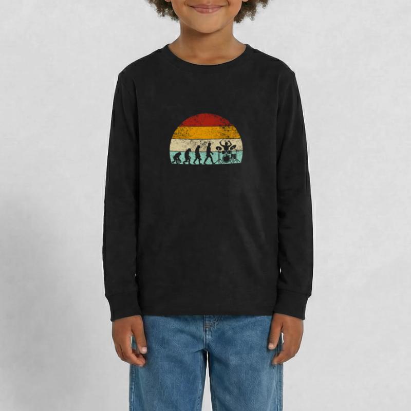 Drums Evolution Drummer Drummer Teenager Premium Organic Long Sleeve Shirt