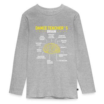 Professeur de danse Jazz Professeur de chorégraphie - T-shirt manches longues Premium Ado - gris chiné - Devant