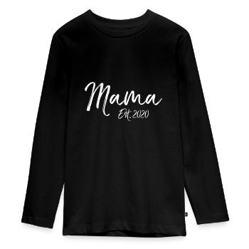 Erster Muttertag für frischgebackene Mütter süße Mama 2020 - Teenager Premium Bio Langarmshirt - Schwarz - Vorne - AI Model Kid Female (0cm)