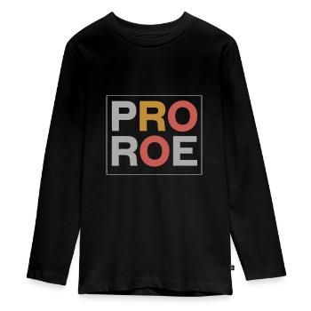 1973 Pro Roe Pro-Choice Feminist - Teenager Premium Organic Long Sleeve Shirt - black - Front - AI Model Kid Female (0cm)