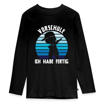 Vorschule Dabbing Vorschüler Geschenk - Teenager Premium Bio Langarmshirt - Schwarz - Vorne - AI Model Kid Female (0cm)
