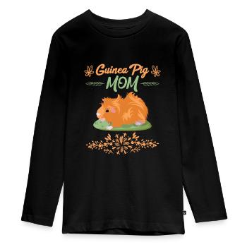 Cochon d’Inde Mom Meerschweinchen - T-shirt manches longues Premium Ado - noir - Devant - AI Model Kid Female (0cm)