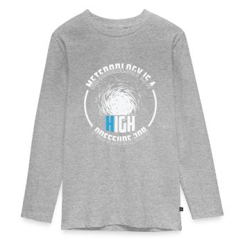 Meteorology High Pressure Job Forecasting - Teenager Premium Organic Long Sleeve Shirt - heather grey - Front