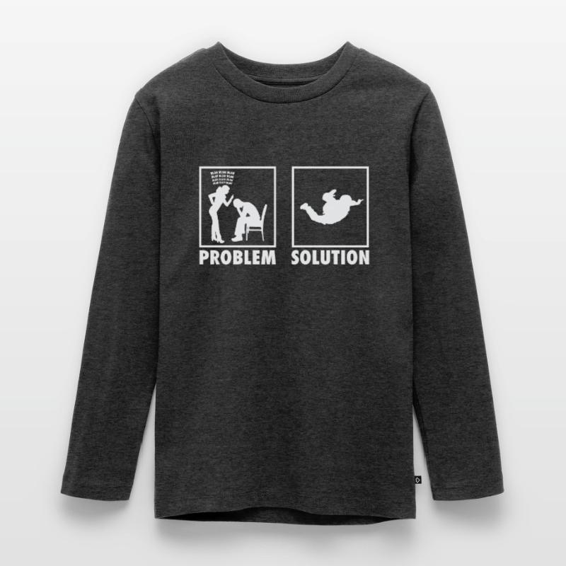 Skydiving Skydivers Statement Problem Solution. Teenager Premium Organic Long Sleeve Shirt