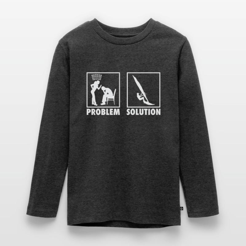 Windsurfing Windsurfer Statement Problem Solution. Teenager Premium Organic Long Sleeve Shirt