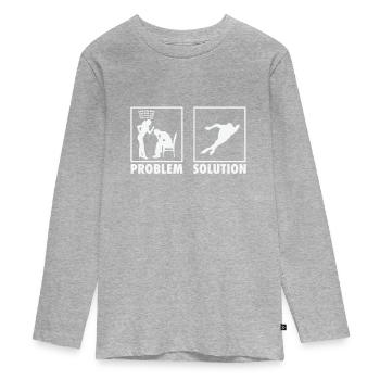 Speedskating Speed Skater Ice Skating Statement - Teenager Premium Organic Long Sleeve Shirt - heather grey - Front