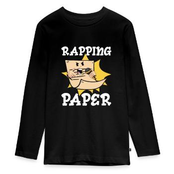 Musik Rappen Musiker Rapper Papier Lieder - Teenager Premium Bio Langarmshirt - Schwarz - Vorne - AI Model Kid Female (0cm)