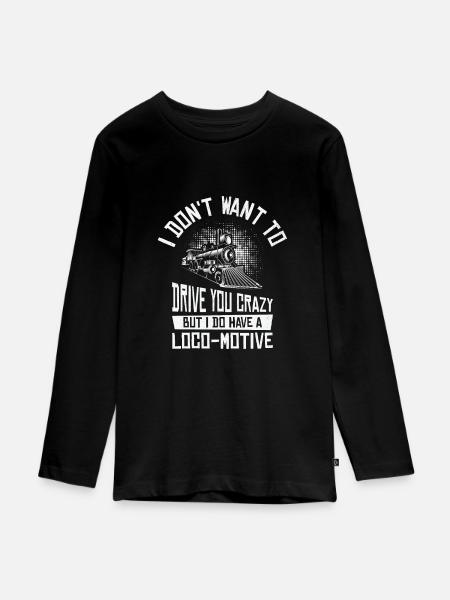 Triebfahrzeugführer Lokomotivführer - Teenager Premium Bio Langarmshirt - Schwarz