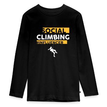 Social Media Influencer Social Climbing Meme - Teenager Premium Bio Langarmshirt - Schwarz - Vorne - AI Model Kid Female (0cm)