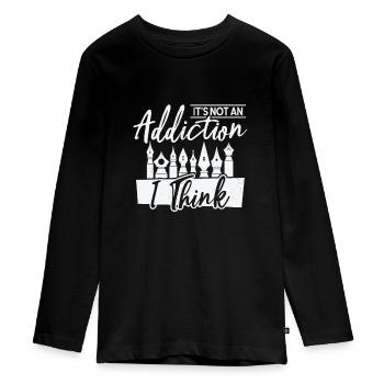 Fountain Pen Writing Pen Addiction Artist - Teenager Premium Organic Long Sleeve Shirt - black - Front - AI Model Kid Female (0cm)