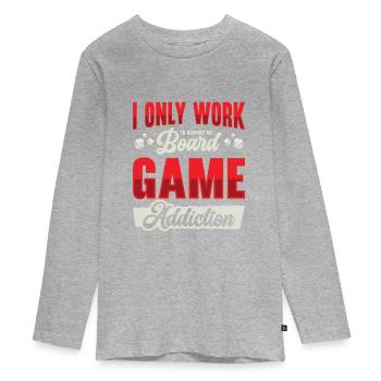 Board Game Addiction Board Game Fan Tabletop - Teenager Premium Organic Long Sleeve Shirt - heather grey - Front
