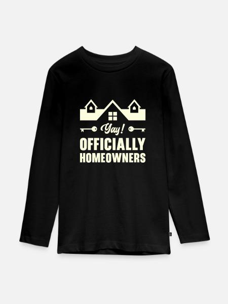 Neue Hauseigentümer Einweihung Offiziell - Teenager Premium Bio Langarmshirt - Schwarz