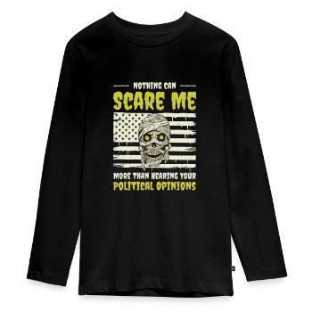 Halloween Abstimmen Politik Wahl Wähler - Teenager Premium Bio Langarmshirt - Schwarz - Vorne - AI Model Kid Female (0cm)