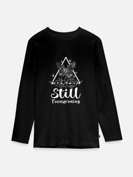 Himmlischer Schmetterling Transforming Galaxy - Teenager Premium Bio Langarmshirt - Schwarz
