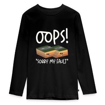 Erdbeben Verwerfung Boden schütteln Humorvolles - Teenager Premium Bio Langarmshirt - Schwarz - Vorne - AI Model Kid Female (0cm)